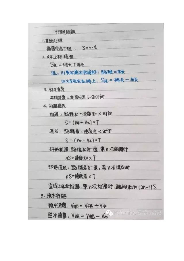 行測公式記不??？學霸幾張筆記就搞定了！