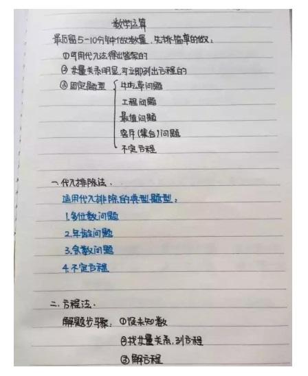 行測公式記不住？學霸幾張筆記就搞定了！